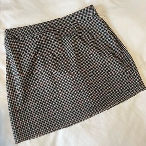 NWOT Abercrombie & Fitch Plaid Mini Skirt with Shorts Liner